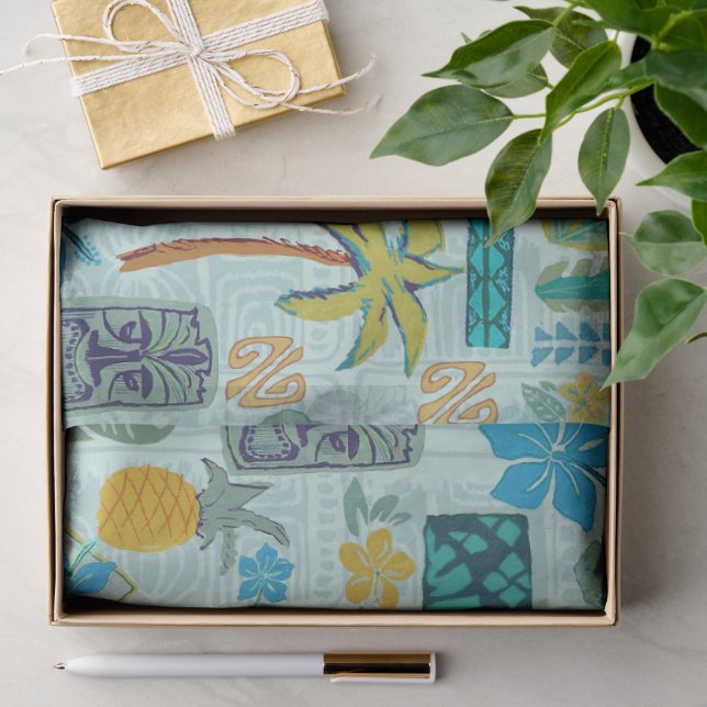 De Seda Papel Tecidual Tropix Tiki (Presente)