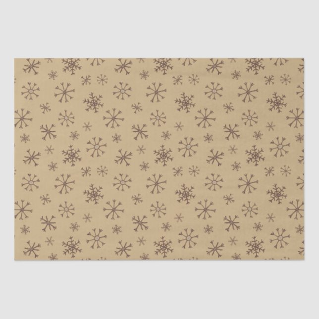 De Seda Papel Tecidual Twig Snowflakes (Frente )