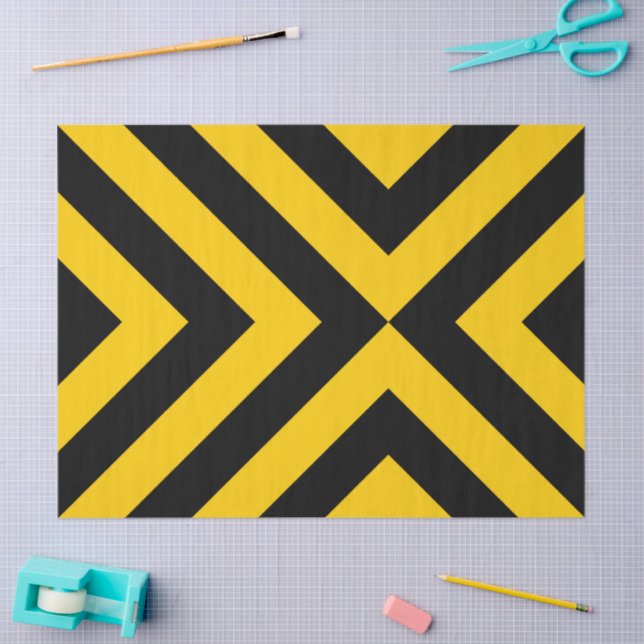 De Seda Papel tecidular amarelo e preto (Arte )
