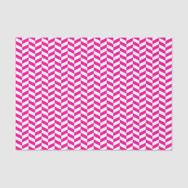 De Seda Papel tecidular, branco e rosa a quente (Frente )