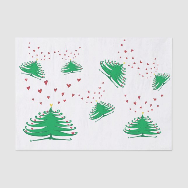 De Seda Papel tecidular da árvore do pinheiro X-mas - 15 g (Frente )