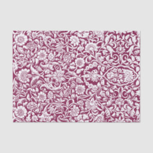 De Seda Papel tecidular Decoupage floral antiga branco em