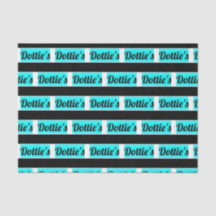 De Seda Papel tecidular do logotipo da loja Dottie (preto