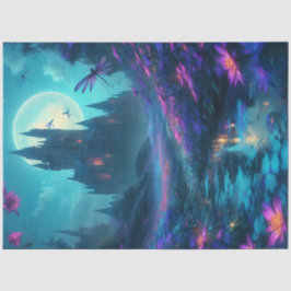 De Seda Papel Tecidular Dragonfly Castle