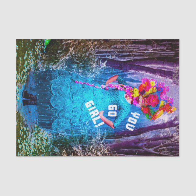 De Seda Papel tecidular feminino (Frente )