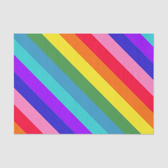 De Seda Papel tecidular Grande Arco-Íris Diagonal Strip (Frente )