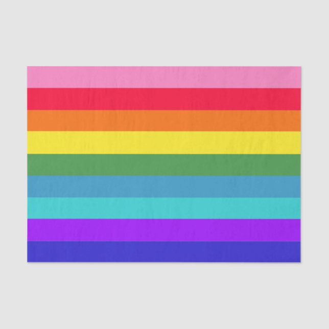 De Seda Papel tecidular Grande Arco-Íris Stripe (Frente )