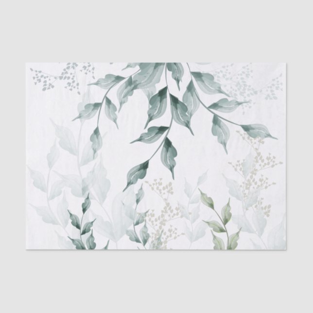 De Seda Papel tecidular | Grelha Verde Cinzenta (Frente )