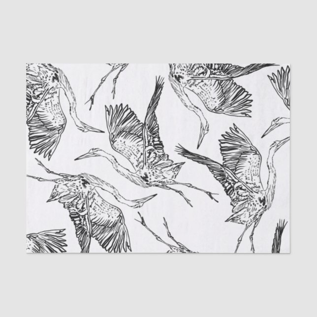 De Seda Papel tecidular Heron (Frente )