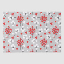 Papel tecidular Modern Winter Berries