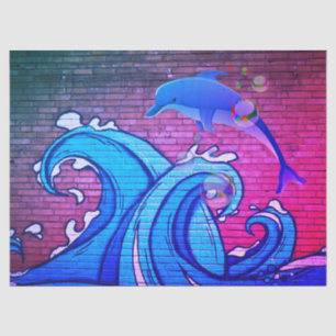 De Seda Papel tecidular na parede da cidade do Grafite