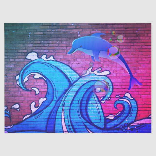 De Seda Papel tecidular na parede da cidade do Grafite (Frente )