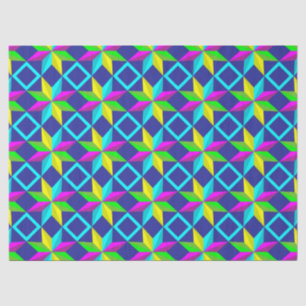 De Seda papel tecidular neon star