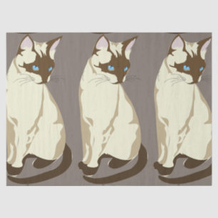 De Seda Papel tecidular para gatos siameses