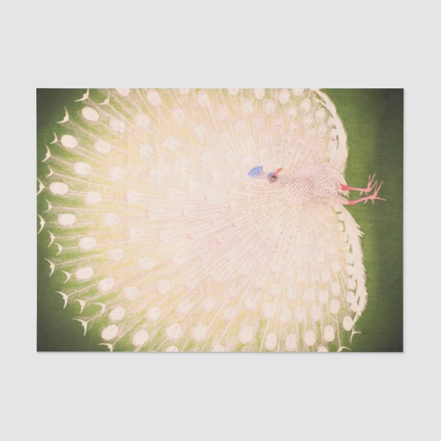 De Seda Papel tecidular PEACOCK JAPONÊS (Frente )