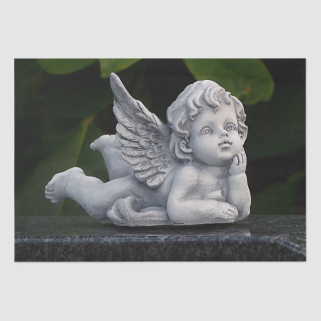 De Seda papel tecidular pequeno cherub (Frente )