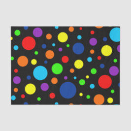 De Seda Papel tecidular preto para pontos do arco-íris