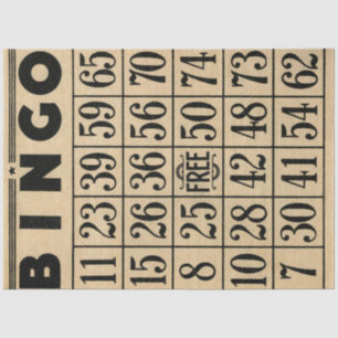 De Seda Papel Teclado Bingo