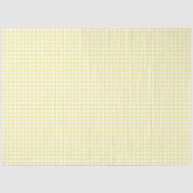 De Seda Papel Teclado Gingham Amarelo e Branco (Frente )