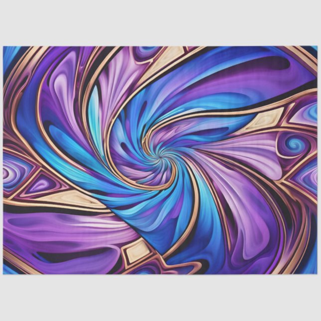 De Seda papel têxtil em espiral vívida (Frente )