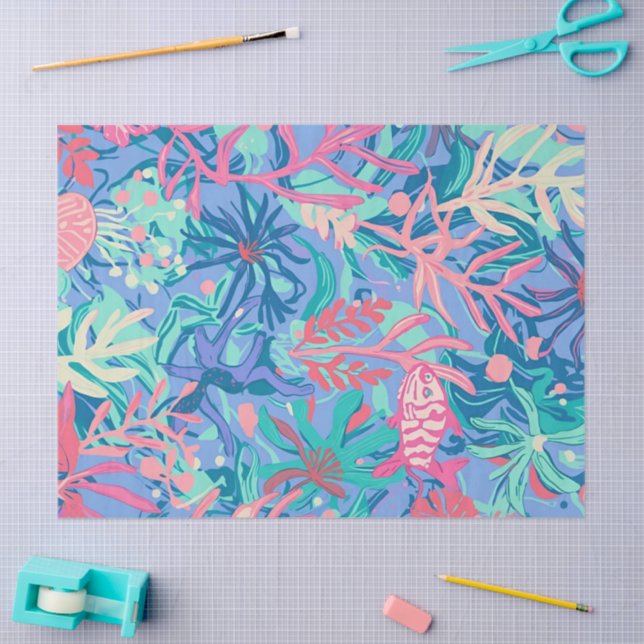 De Seda Papel tissue com gráfico estiloso (Arte )