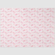 Papel Tissue com Laços Rosa e Pontos