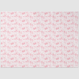 De Seda Papel Tissue com Laços Rosa e Pontos