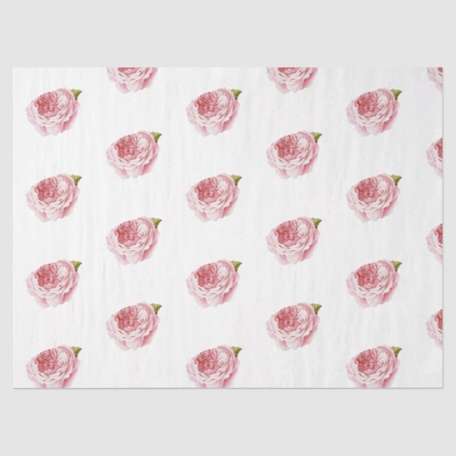 De Seda Papel Tissue Design Série Rosa Romântica 17 (Frente )
