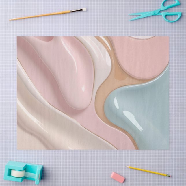 De Seda Papel tissue em gráfico abstrato estiloso (Arte )