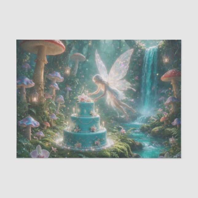 De Seda Papel Tissue Fada Encantada Tropical (Frente )