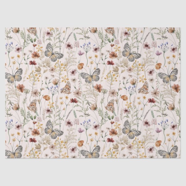 De Seda Papel Tissue Flor Silvestre (Frente )