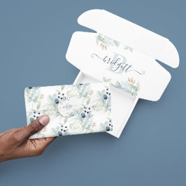 De Seda Papel Tissue Floral Aquarela Azul Desbotado