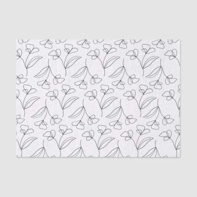 De Seda Papel Tissue Floral Chic (Frente )