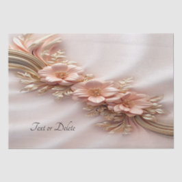 De Seda Papel Tissue Floral Laranja Elegante Pêssego