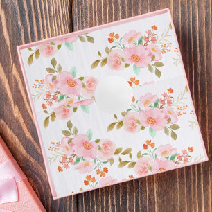 De Seda Papel Tissue Floral Rosa Elegante Botânico 