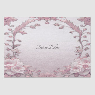 De Seda Papel Tissue Floral Rosa Único