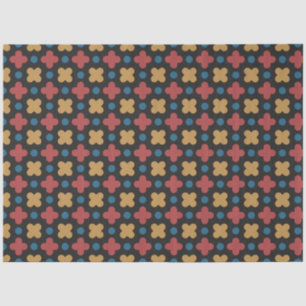 De Seda Papel Tissue Geométrico Vermelho Amarelo Clássico