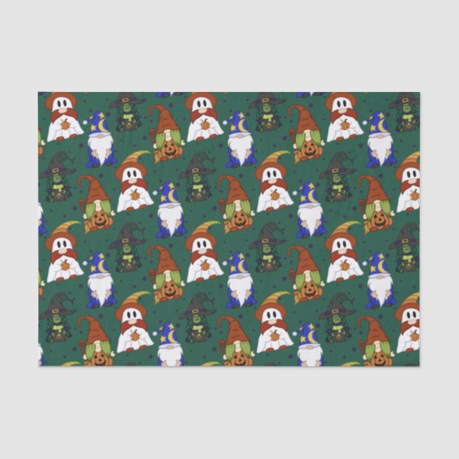 De Seda Papel Tissue Gnome-o-Ween (Médio) (Frente )