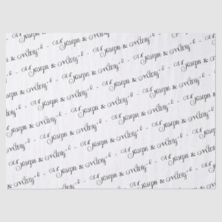 De Seda Papel Tissue Personalizado Branco para Casamento