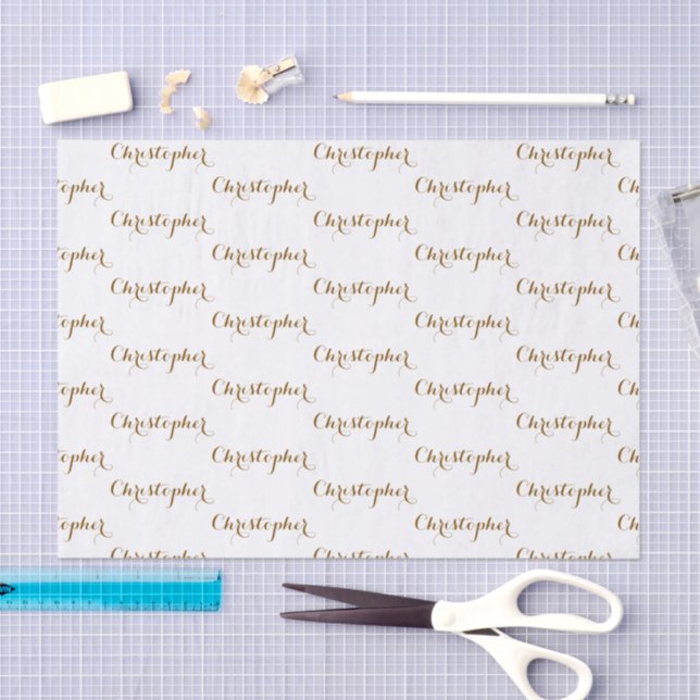 De Seda Papel Tissue Personalizado com Nome (Arte )