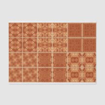 Papel tissue vermelho, laranja e amarelo para deco