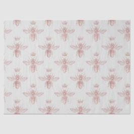De Seda Papel Tissues Design 2 Série Rose Gold Bee