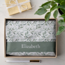 Papel Verde Francês Country Oliva Nome Personaliza