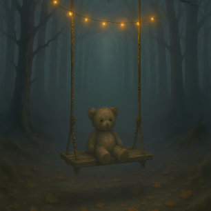 De Seda Perdido na Névoa – Papel para Decoupage com Urso d