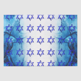 De Seda Personalize o papel tecidular HANUKKAH HEBREW STAR