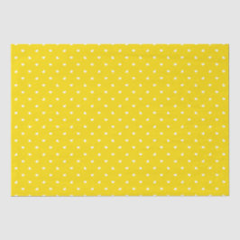 De Seda Petite Hearts em Papel Tecidual Amarelo Brilhante