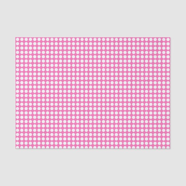 De Seda Pontos brancos no papel tecidos cor-de-rosa (Frente )