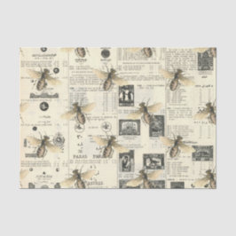 De Seda Regal Queen Bee em Papel Francês Vintage