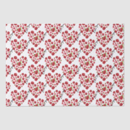 De Seda Romântico Eu Amo Você Rosa vermelha Papel Tecido
