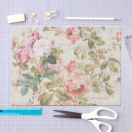 De Seda Rosa antigo - Decoupage e papel tecidular - rosa